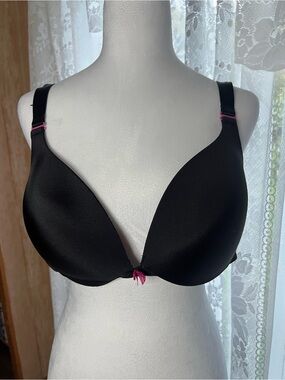 Playtex Black Push-Up Bra with Pink Trim Plus Size 42C